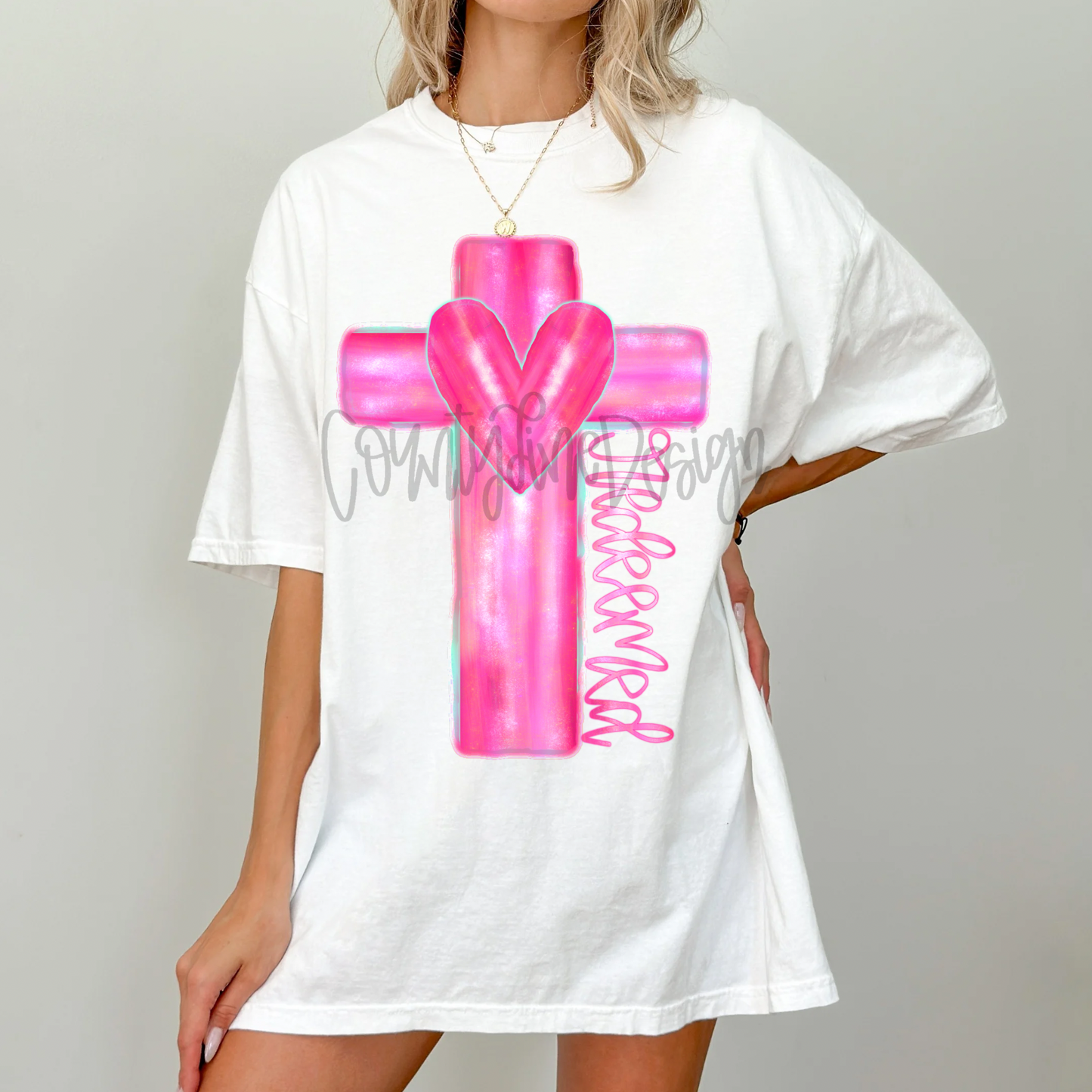 Redeemed Cross Heart PNG