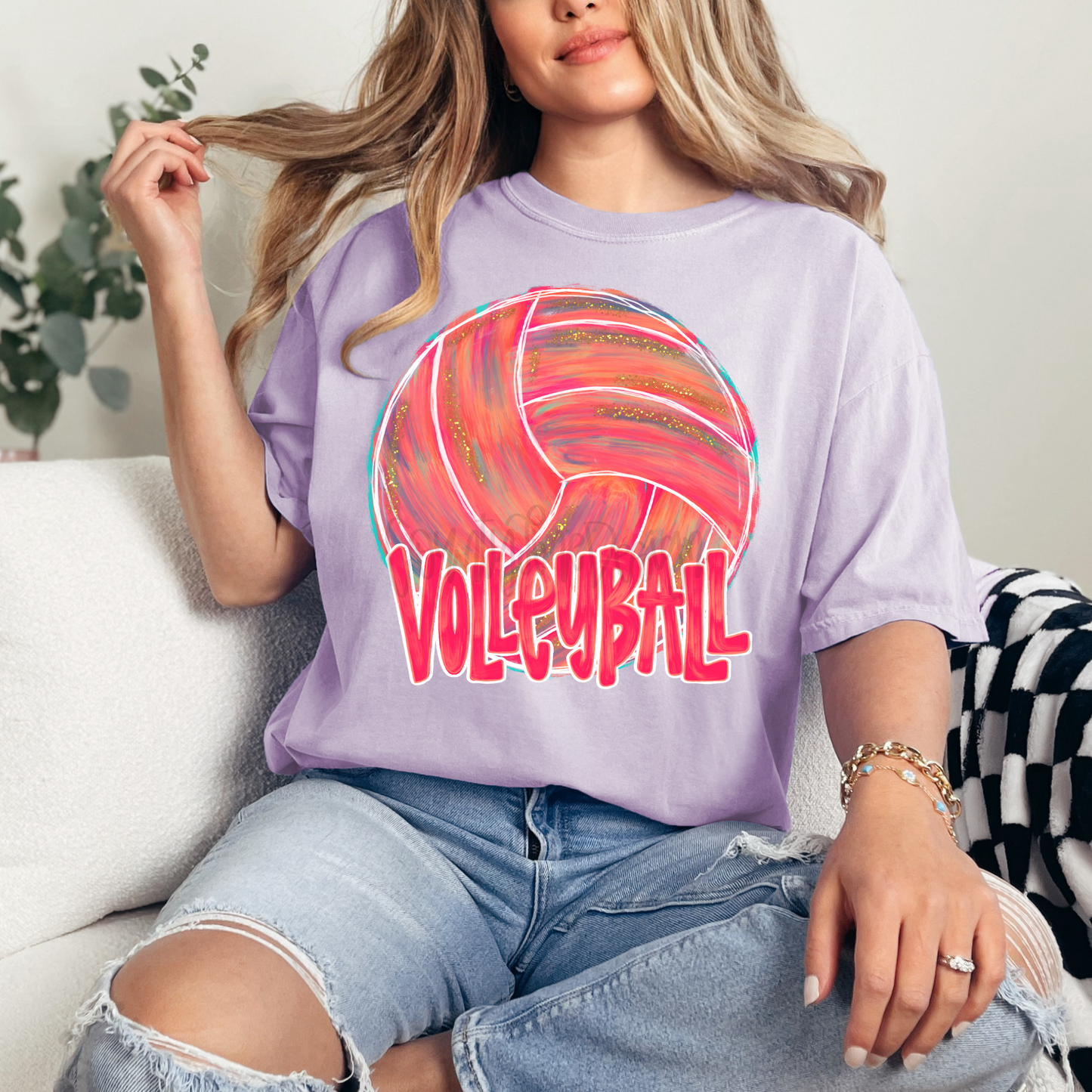 Volleyball Neon Paint PNG