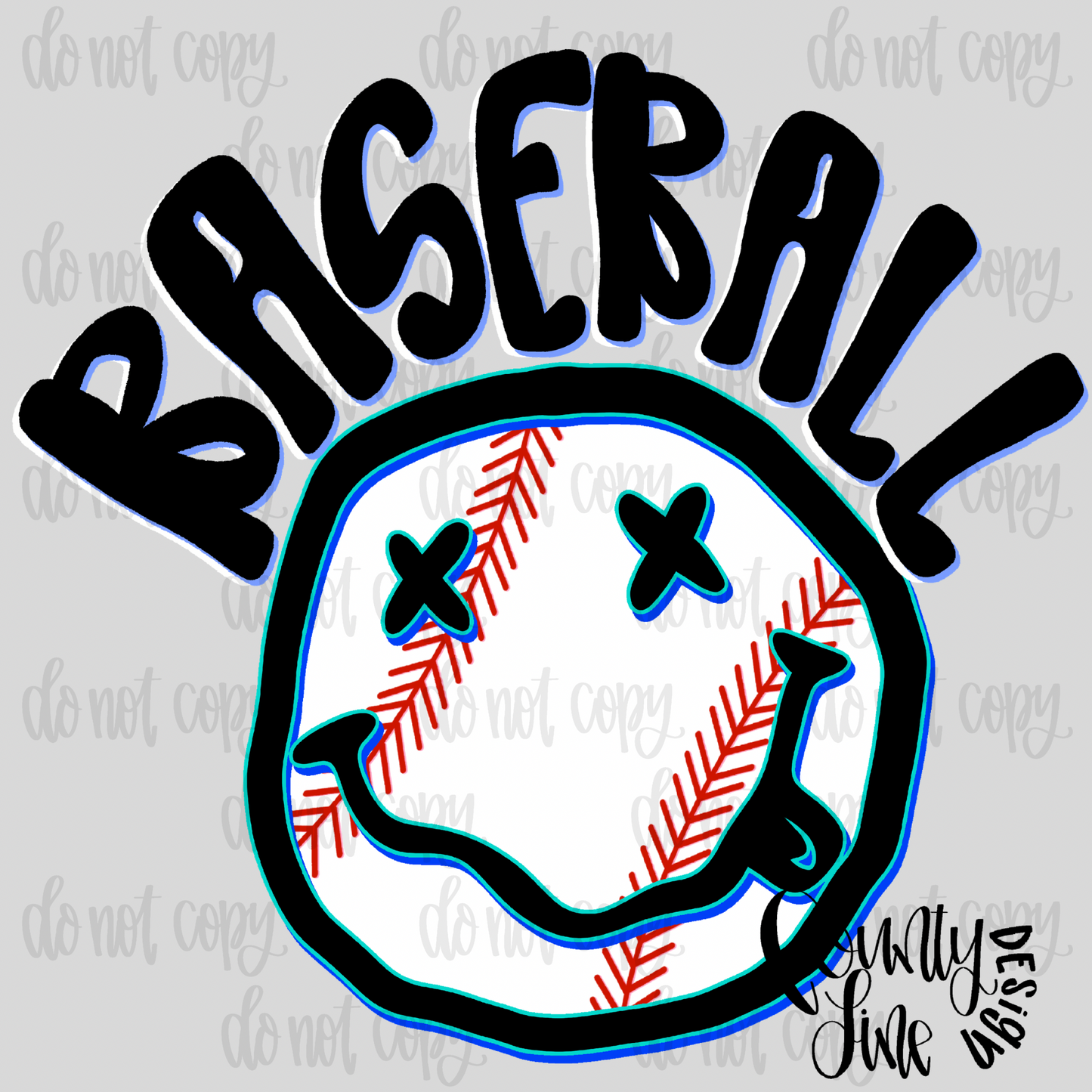 Baseball Neon Retro PNG