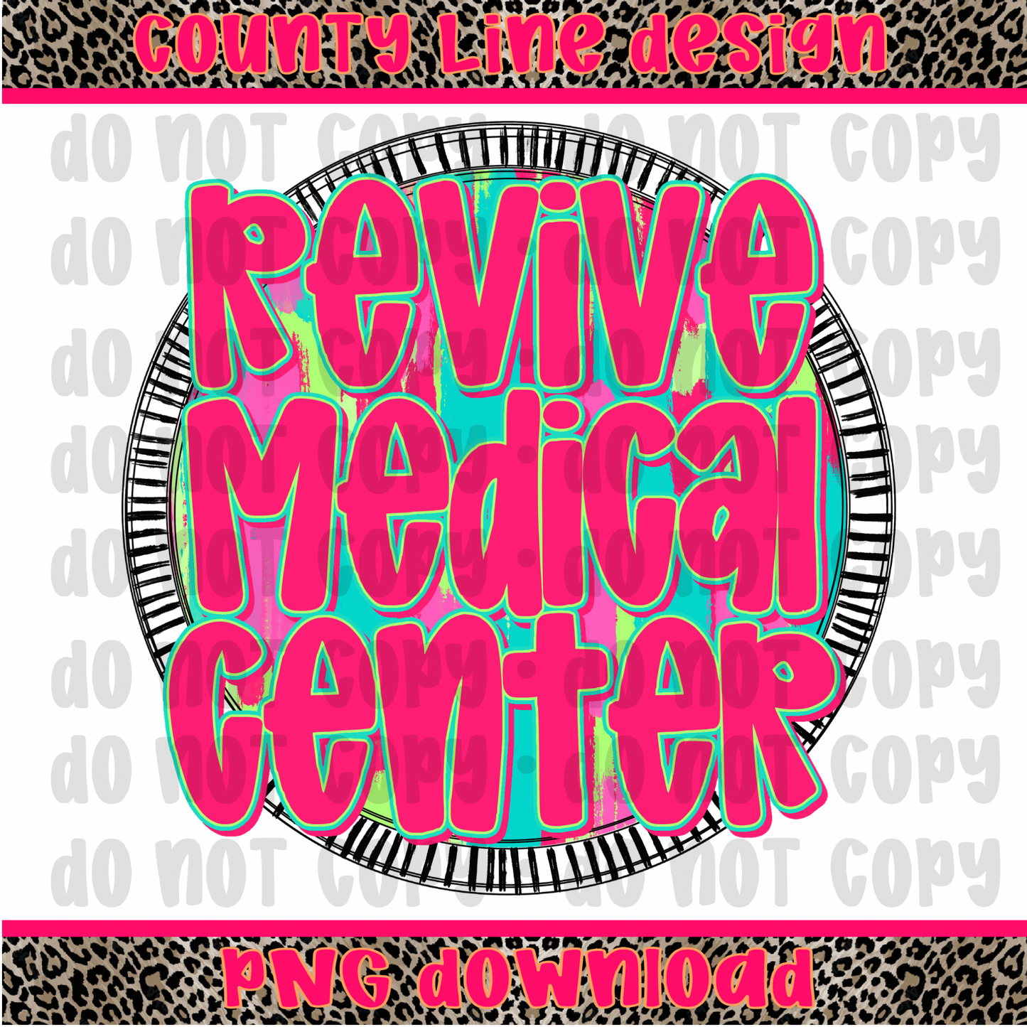 Revive Medical Center Neon Circle PNG