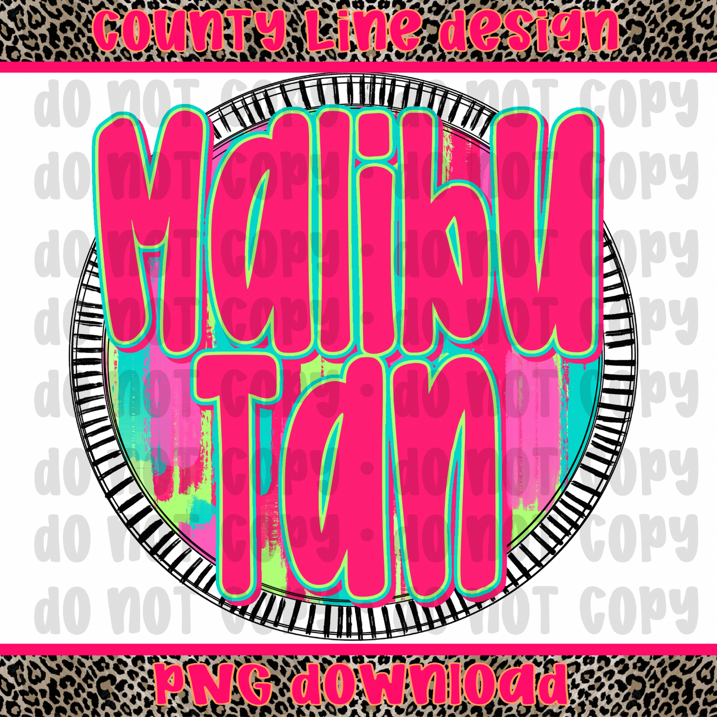 Malibu tan Neon Circle PNG