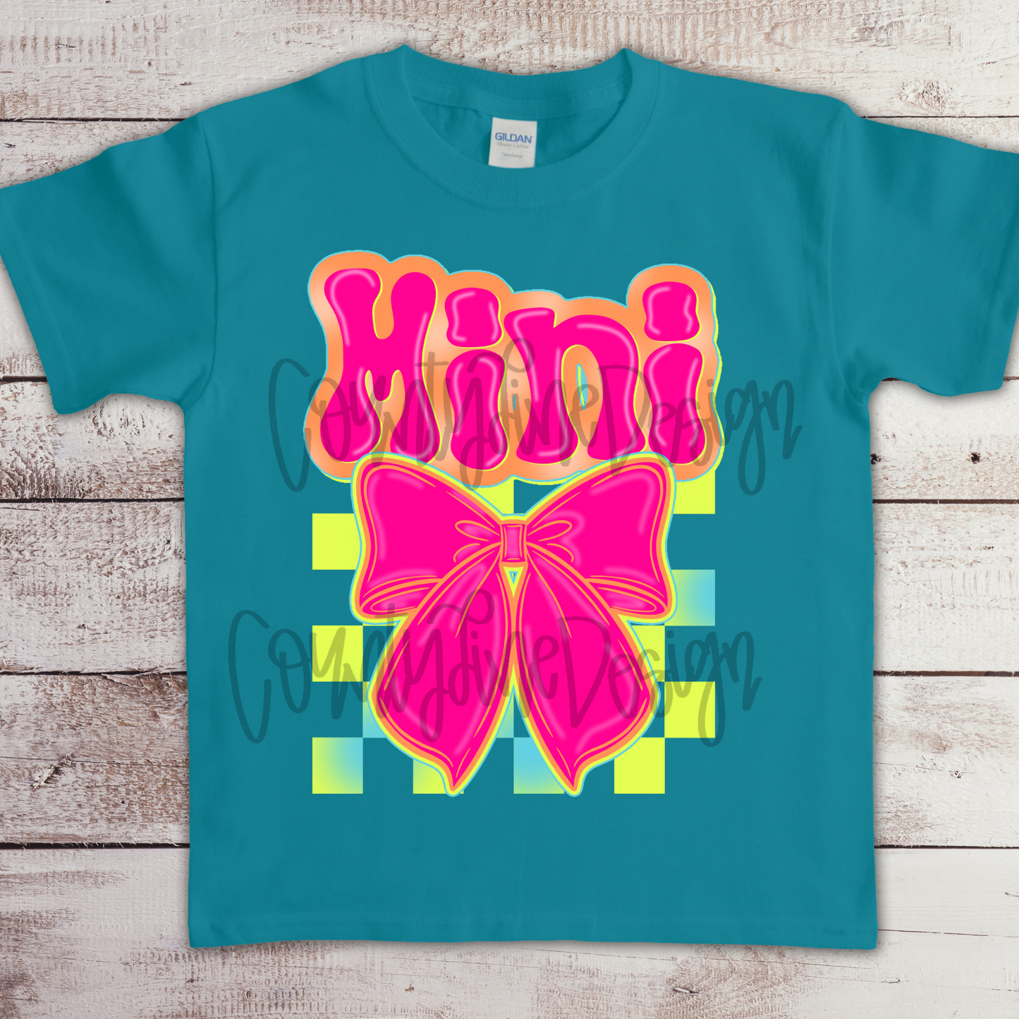 Mini Neon Bow PNG