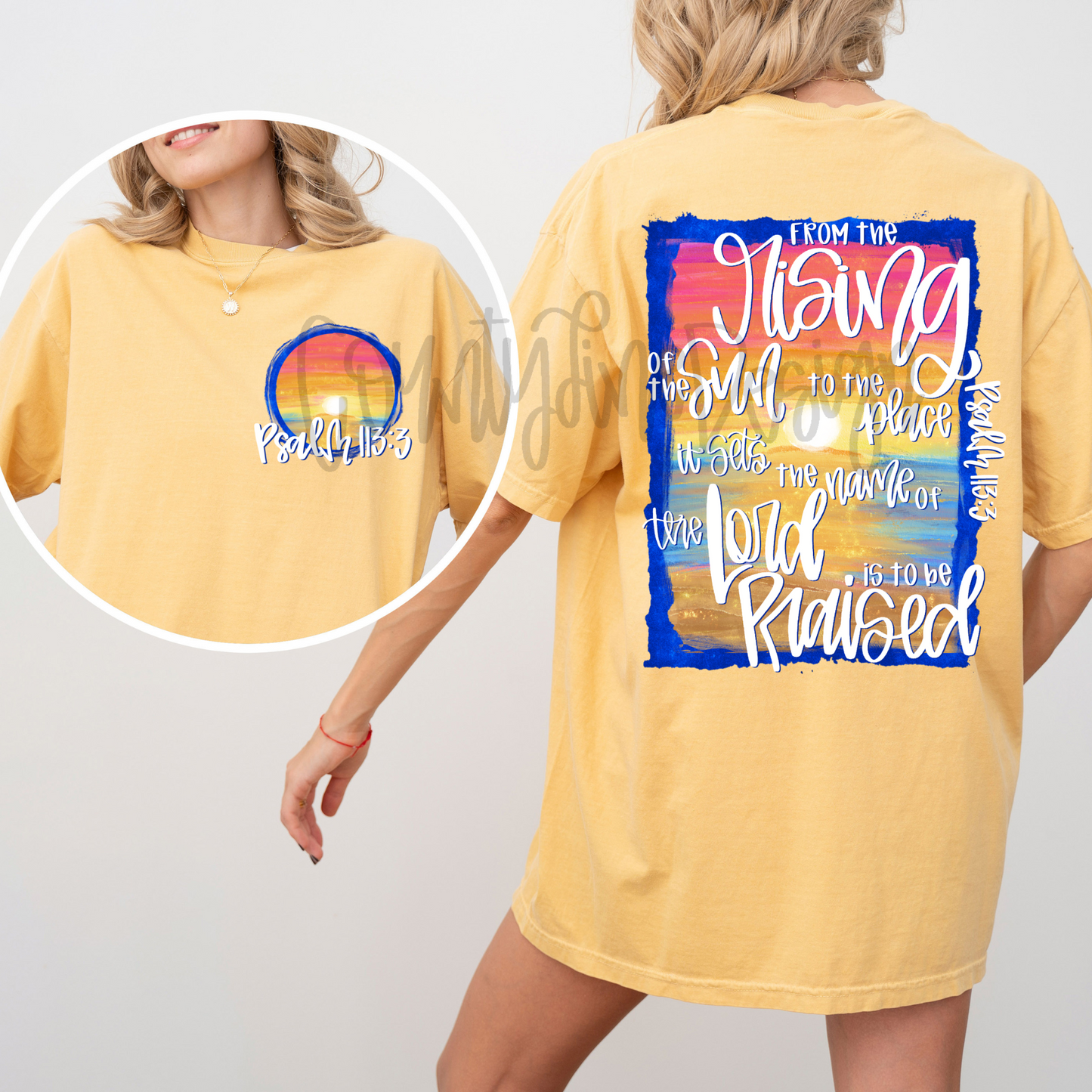 Psalm 113:3 Summer Sunset PNG