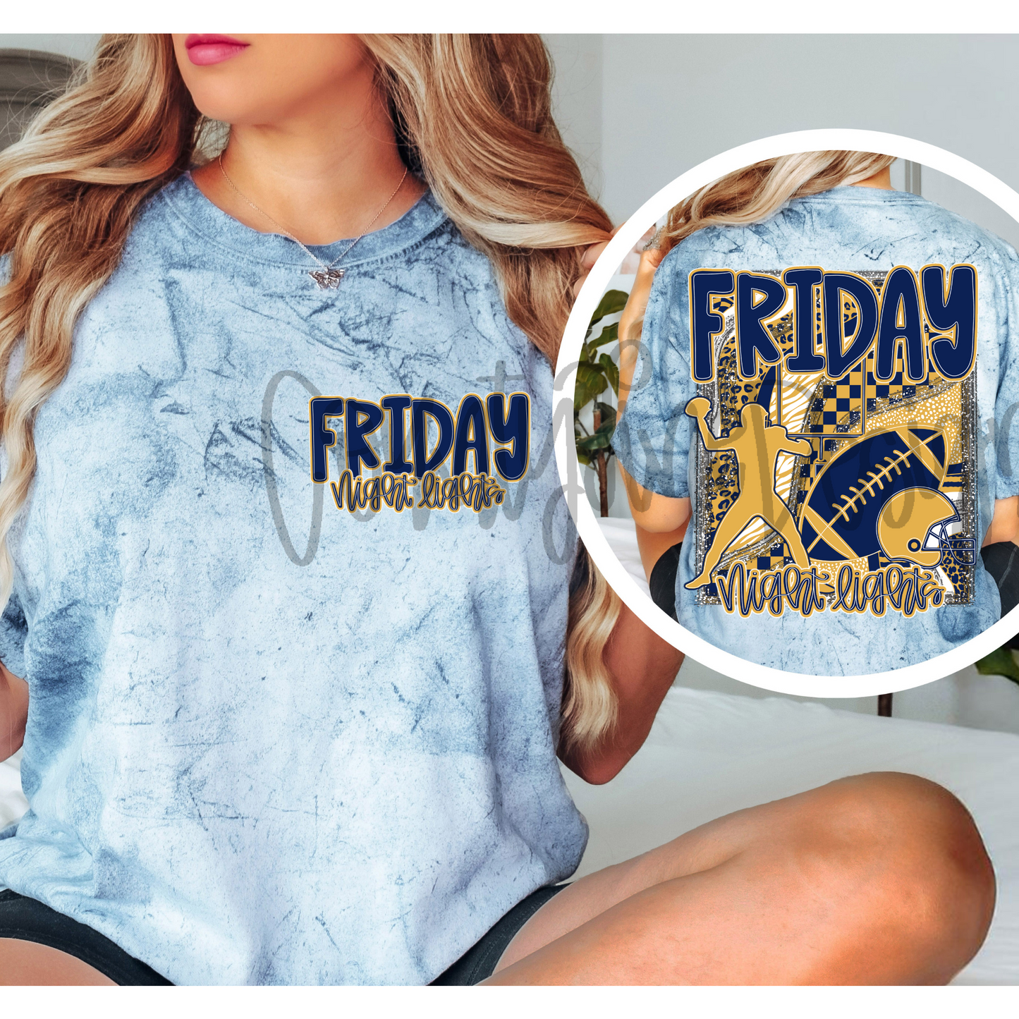 Blue/Gold FridayNight Lights PNG