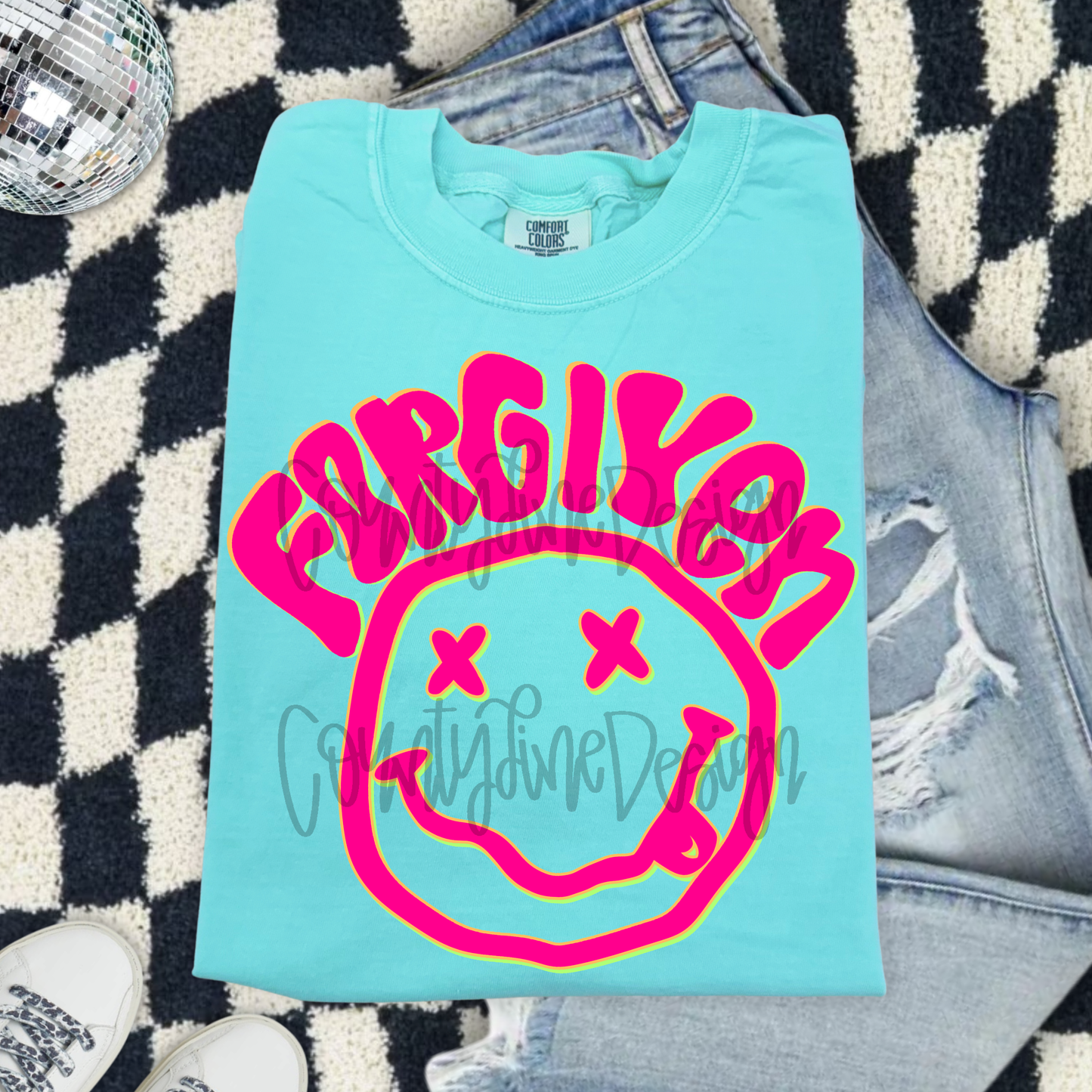 Forgiven Neon Retro PNG