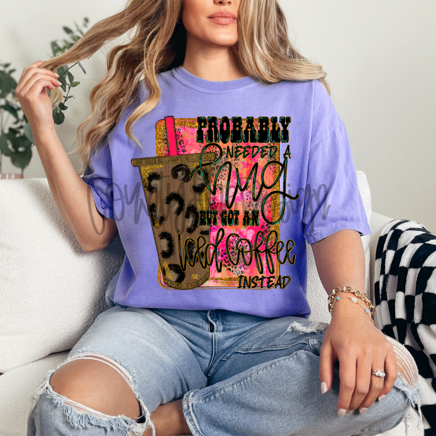 Probably needed a hug - ICED COFFEE with background PNG