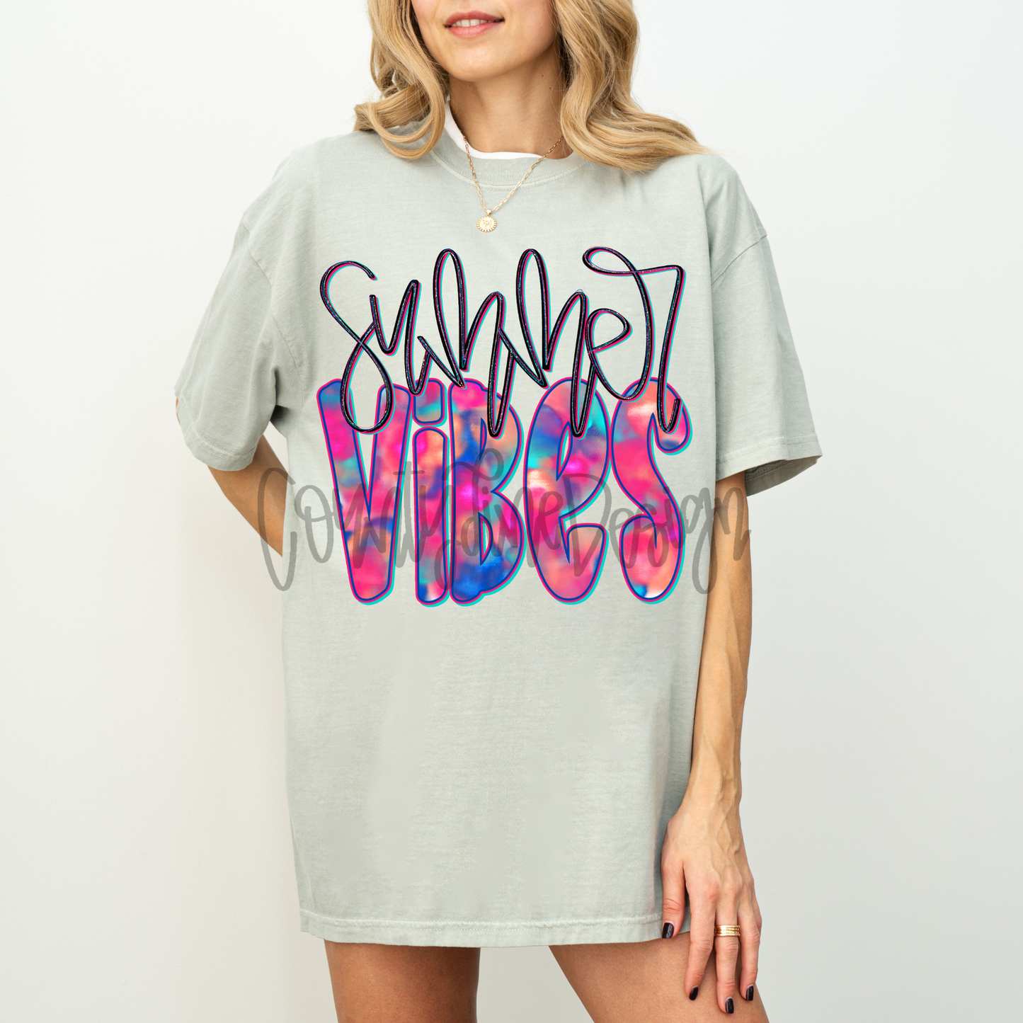 Summer Vibes Foil PNG