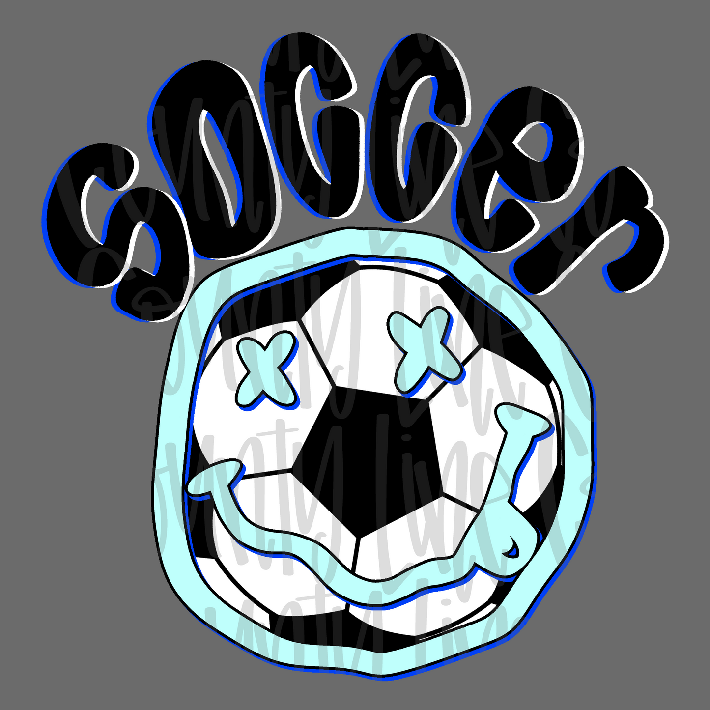 Soccer Neon Retro PNG