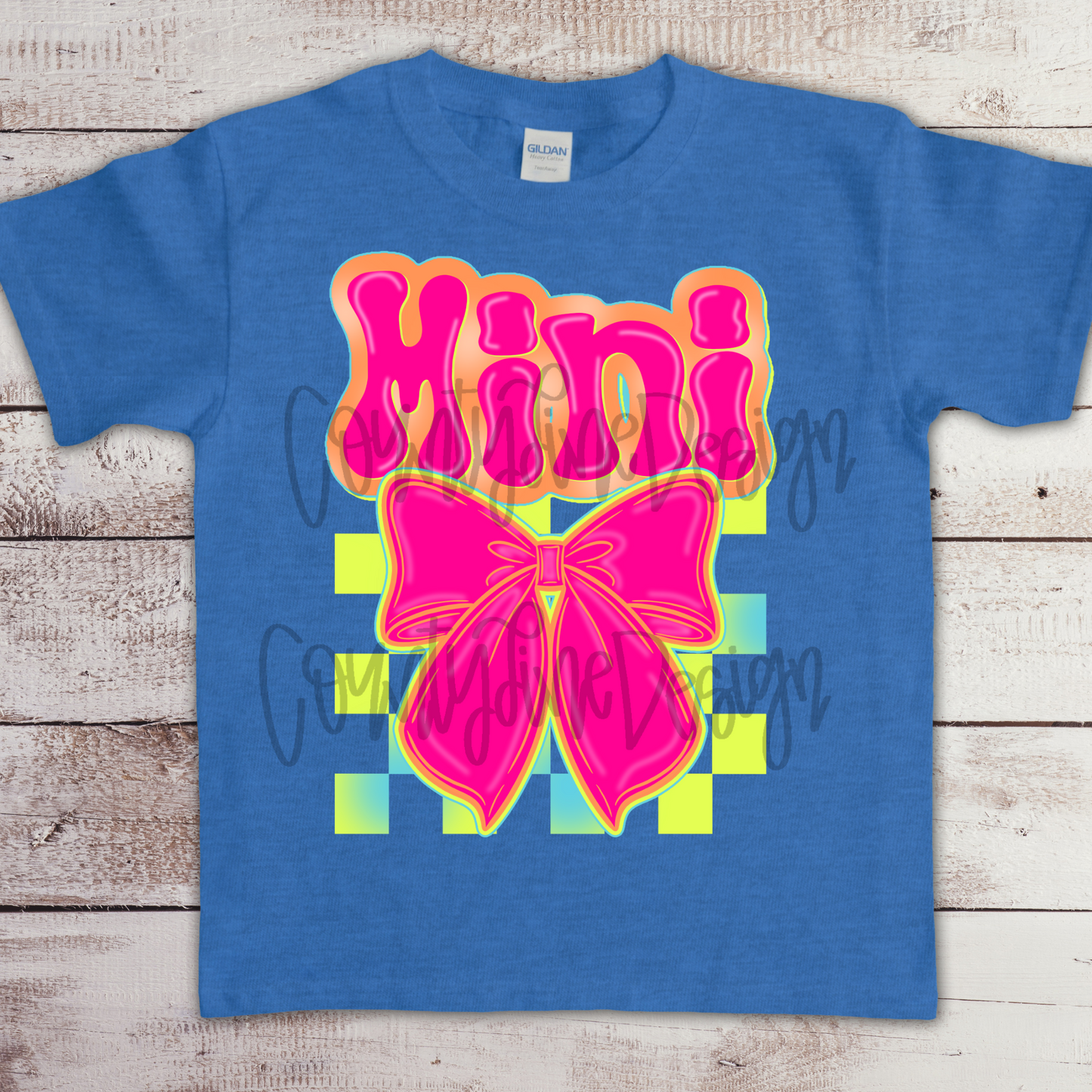 Mini Neon Bow PNG