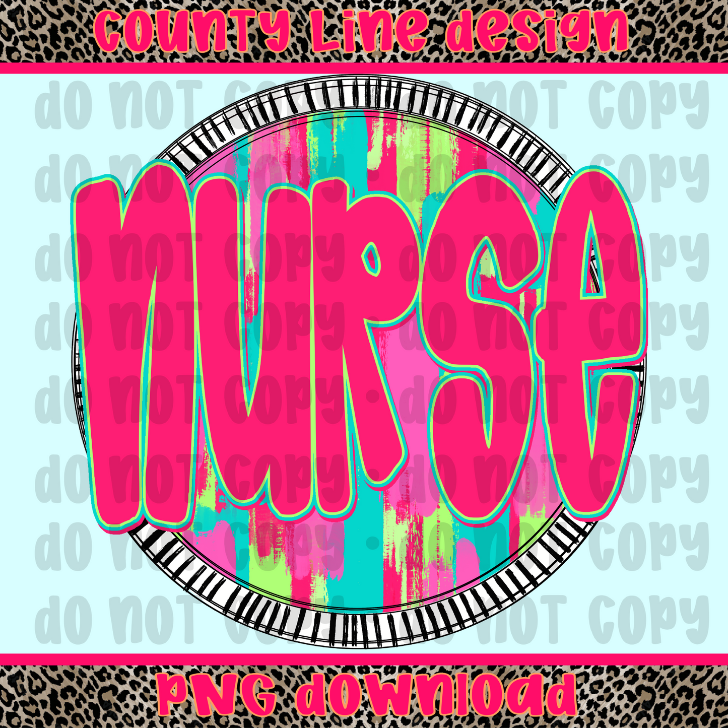 Nurse Neon Circle PNG