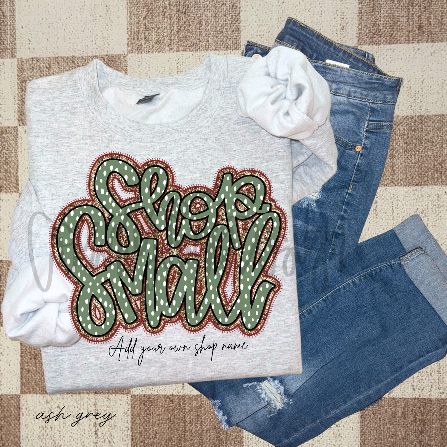 Shop Small Red/Green PNG