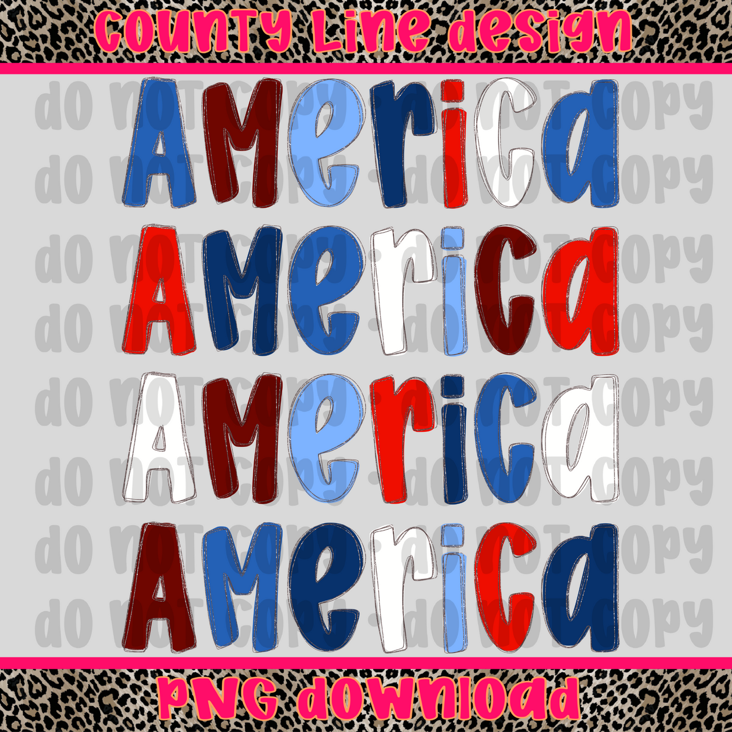 America stacked PNG