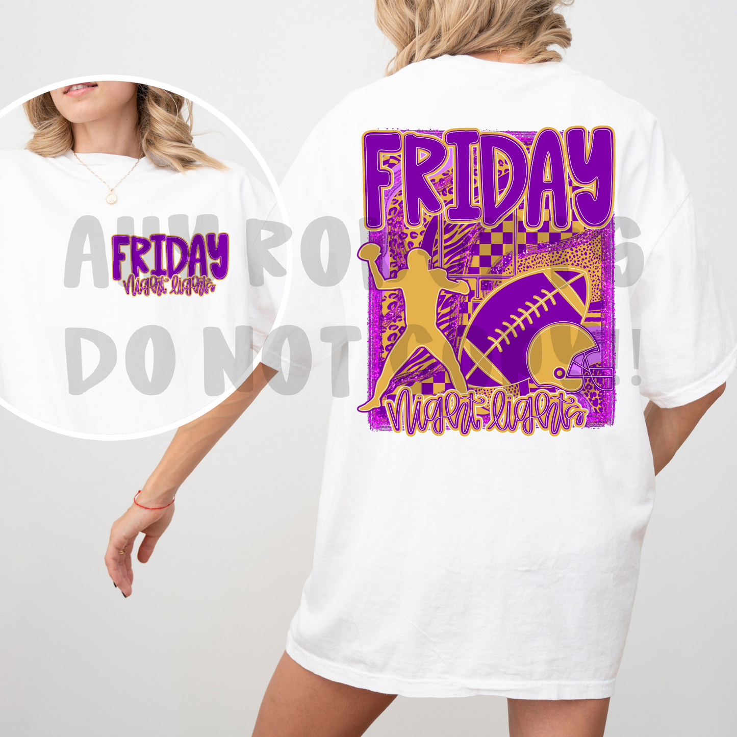 Purple/Yellow FridayNight Lights PNG