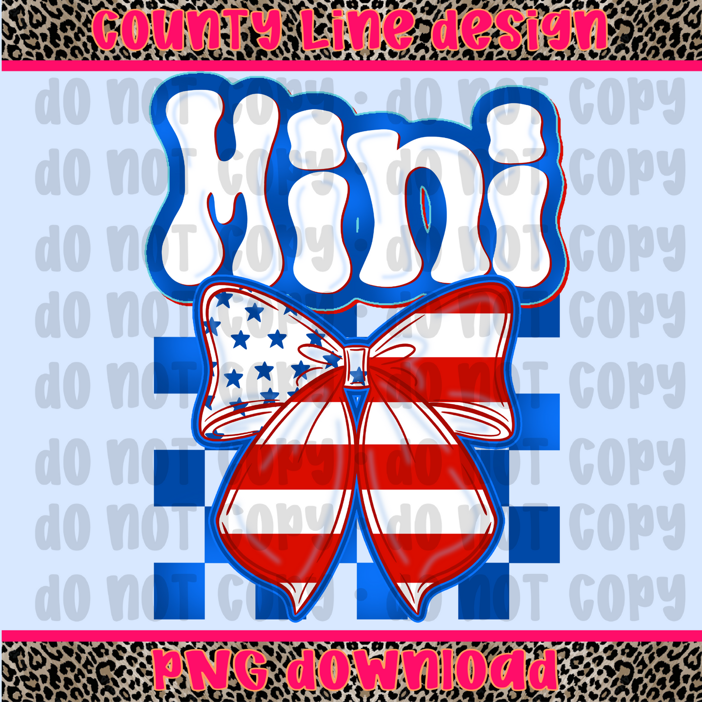 Mini USA Bow PNG