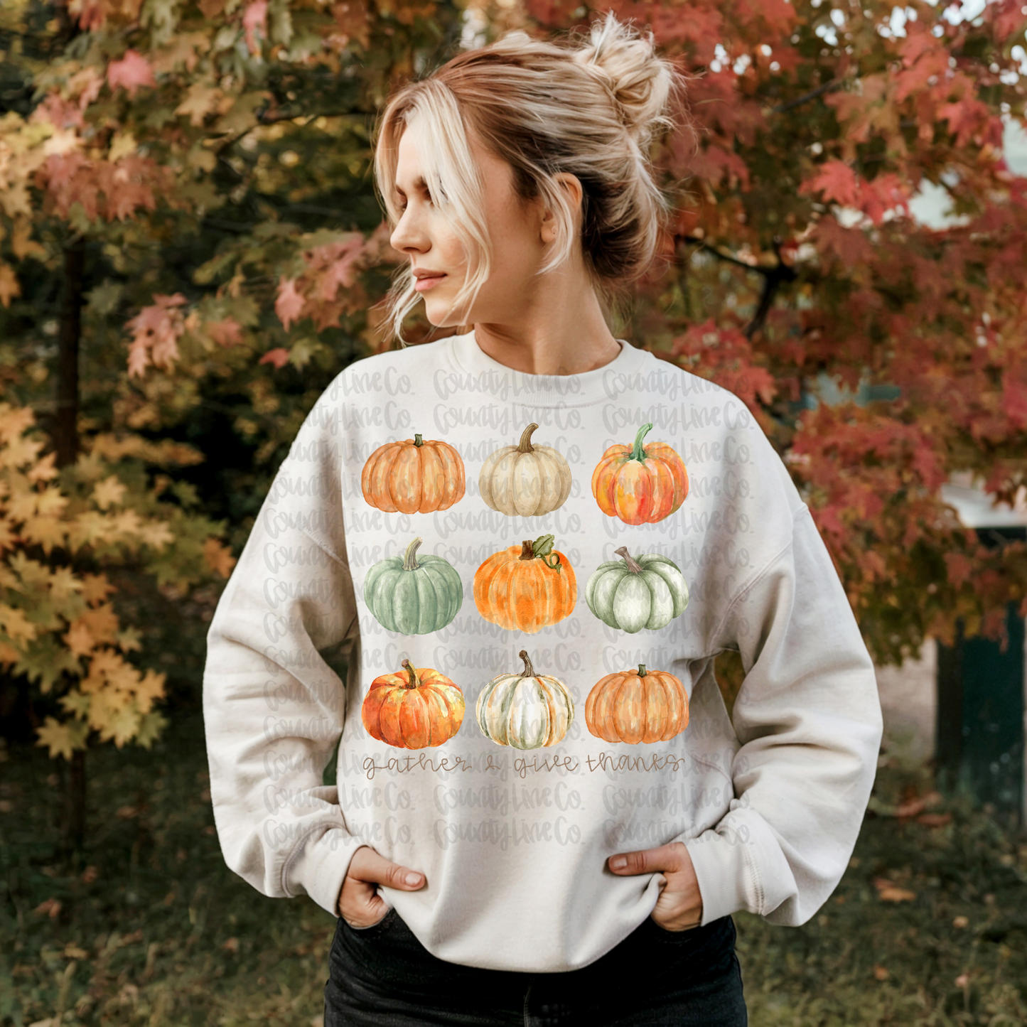 8/10 pumpkins / gather & give thanks png