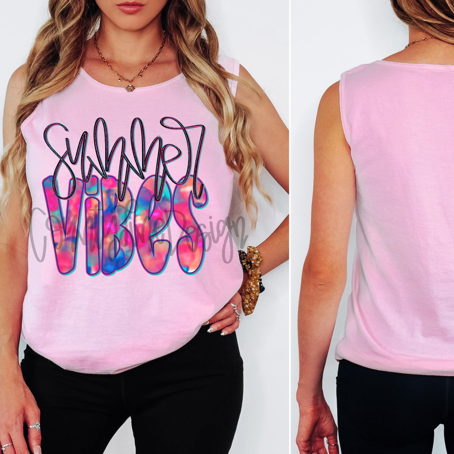 Summer Vibes Foil PNG
