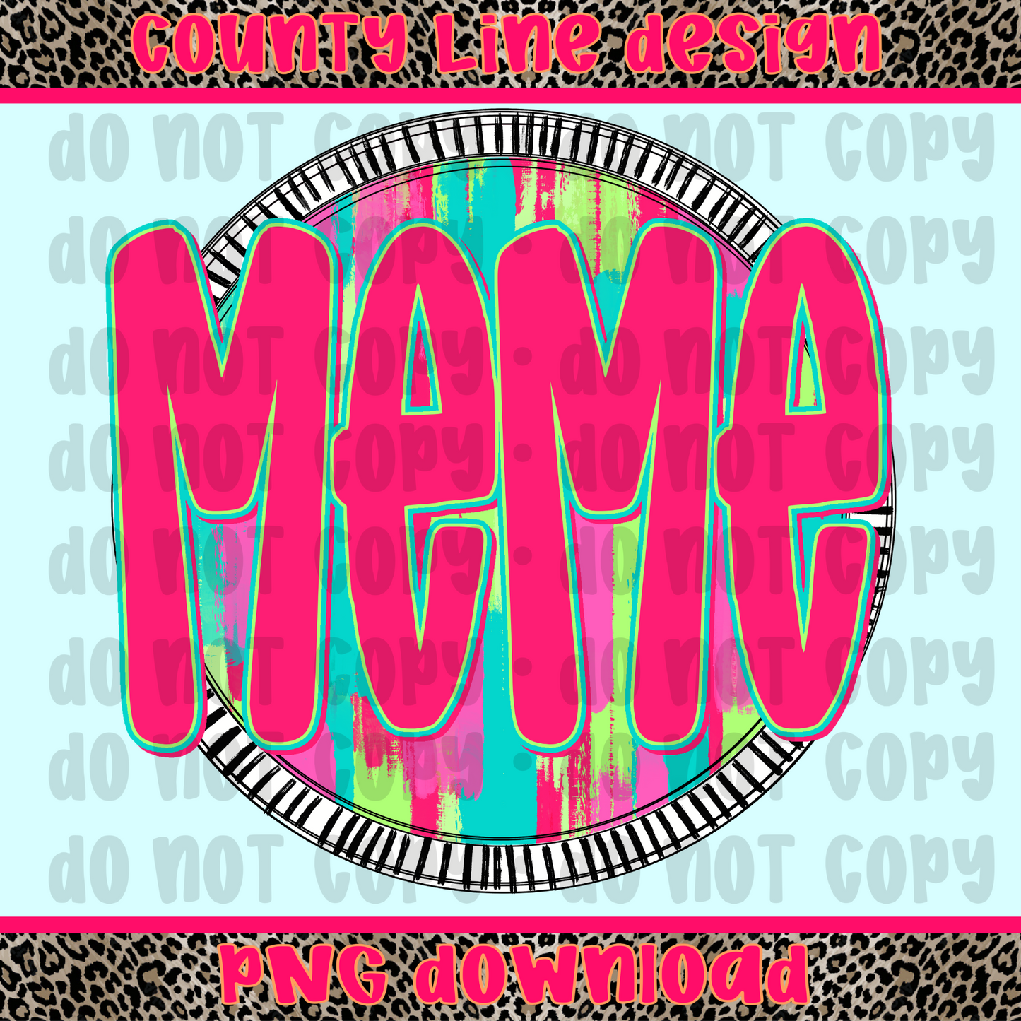 Meme Neon Circle PNG