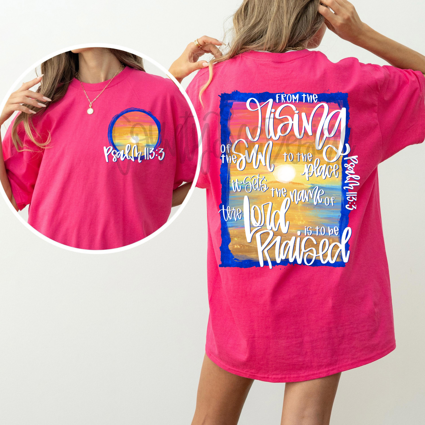 Psalm 113:3 Summer Sunset PNG