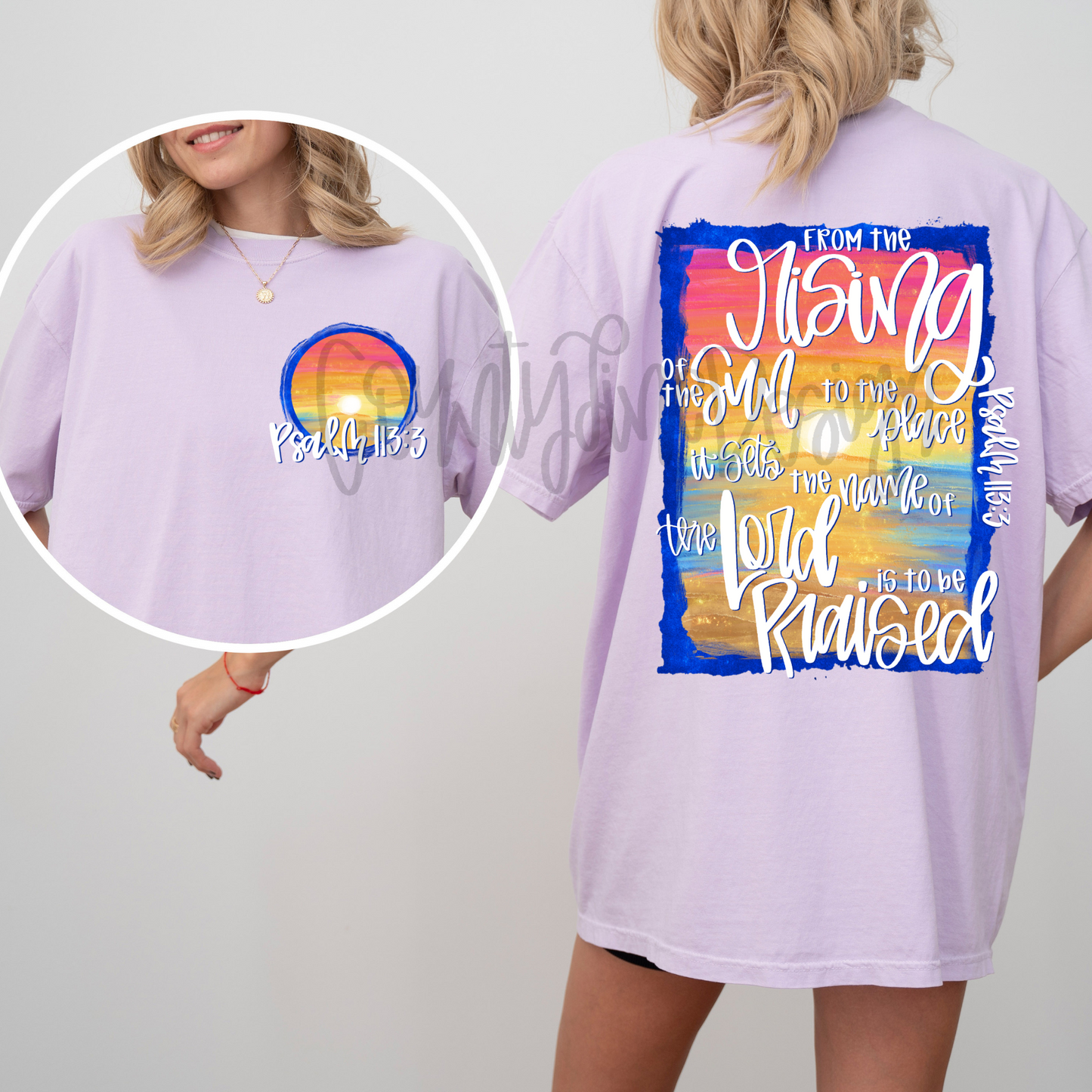 Psalm 113:3 Summer Sunset PNG