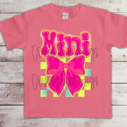 Mini Neon Bow PNG