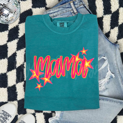 Mama Neon Stars PNG