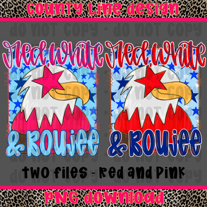 Red white and boujee preppy eagle PINK AND RED PNGs