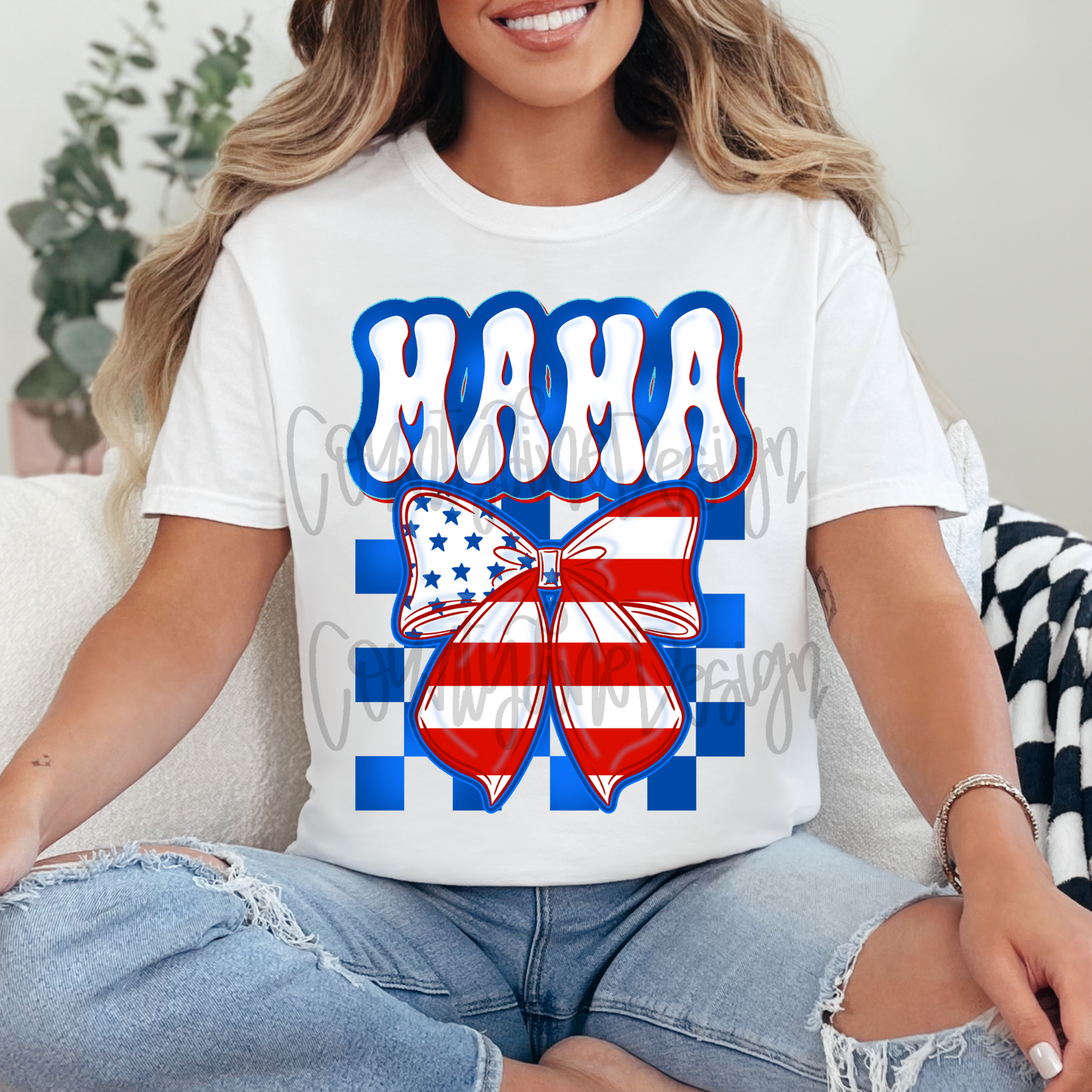 Mama USA Bow PNG