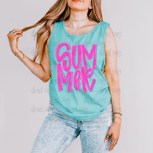 Summer pink dots PNG