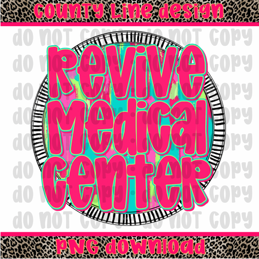 Revive Medical Center Neon Circle PNG