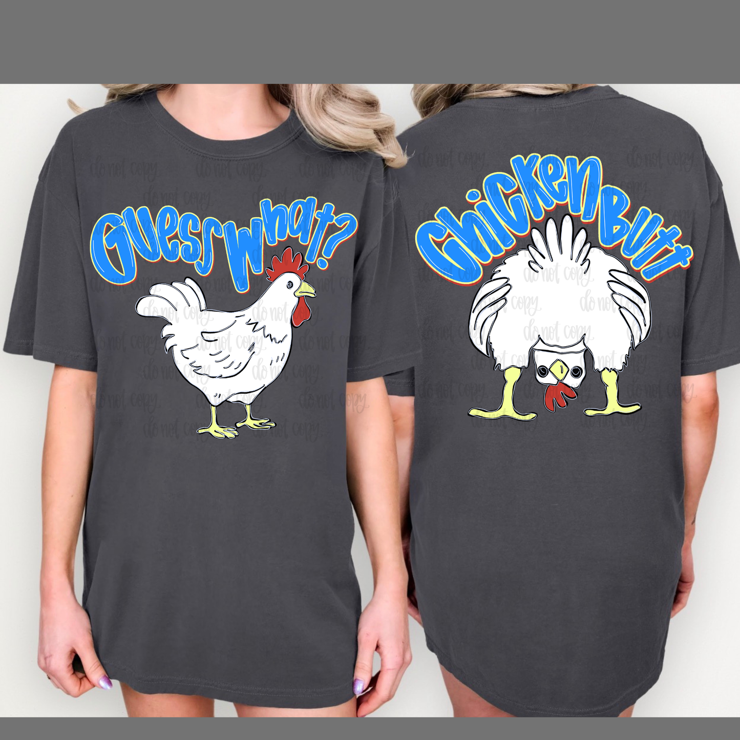 Funny Chicken PNG BUNDLE blue