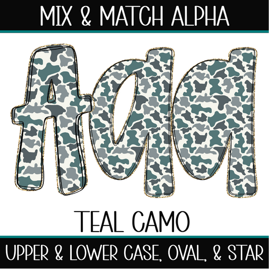 Teal camo alpha
