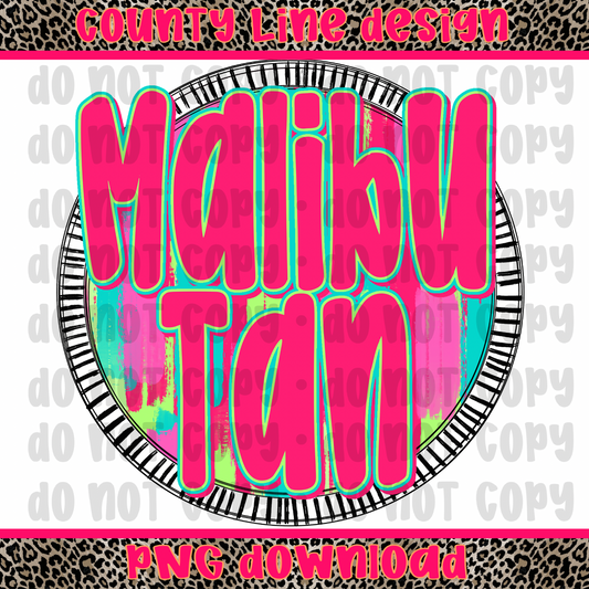Malibu tan Neon Circle PNG