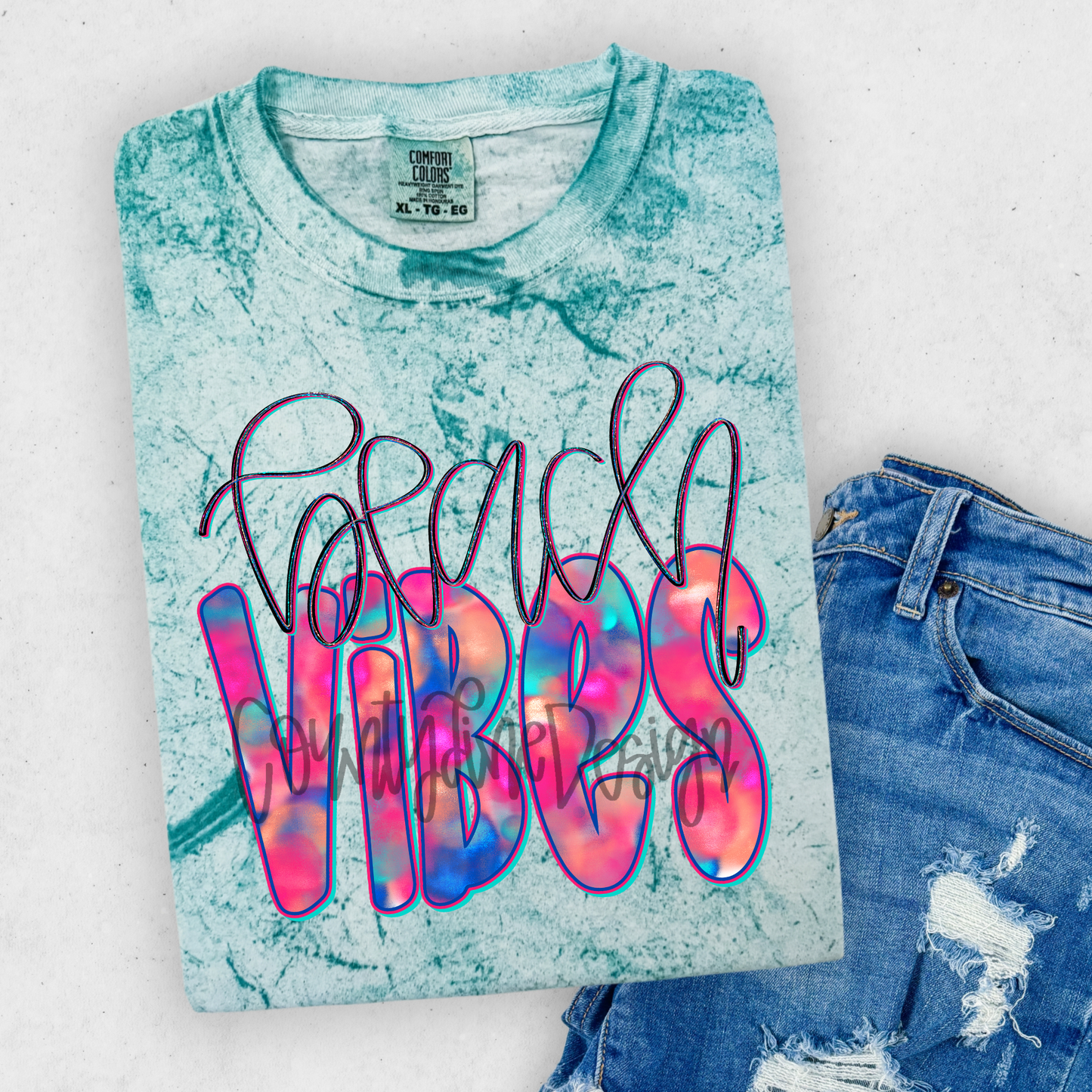 Beach Vibes Foil PNG