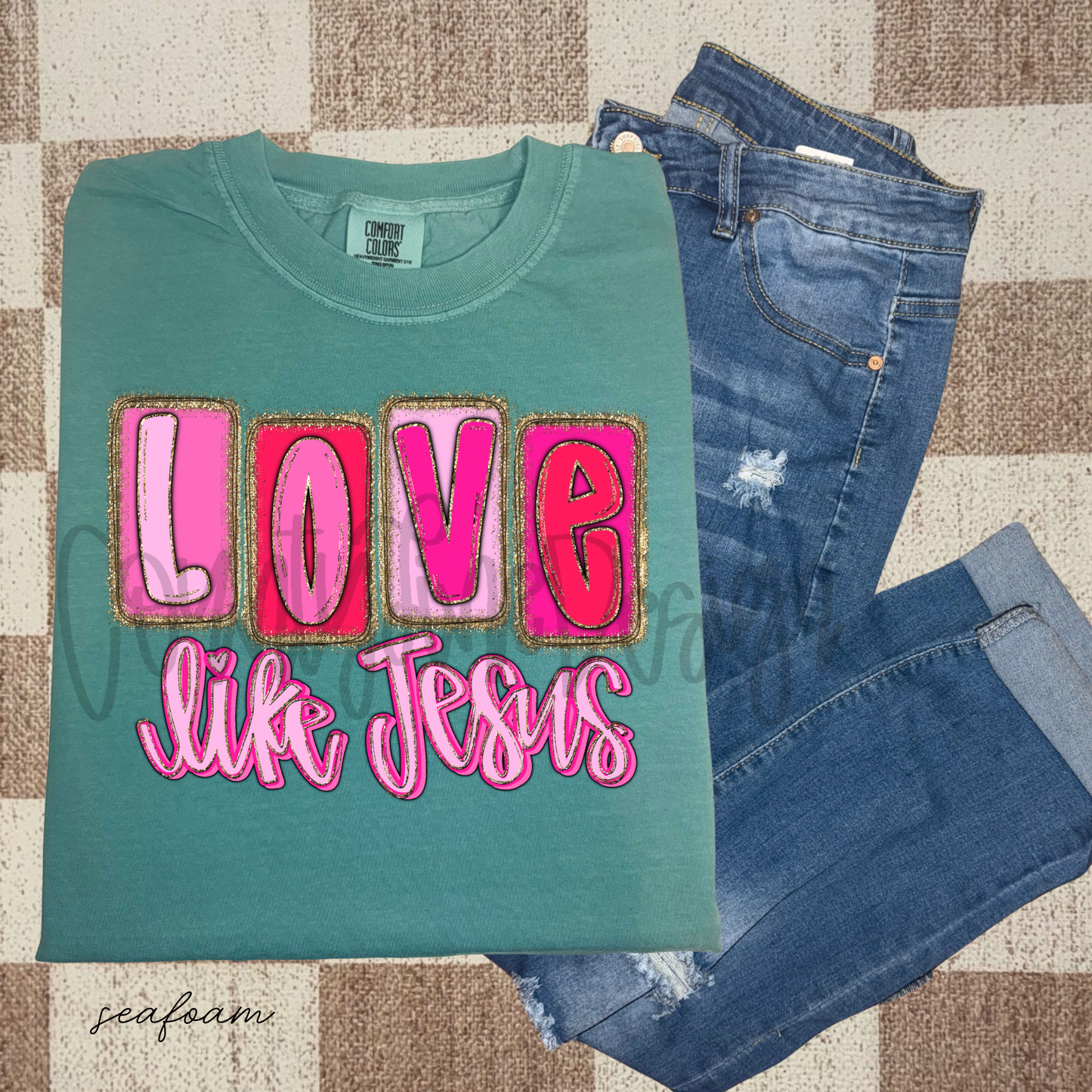 Love Like Jesus blocks PNG