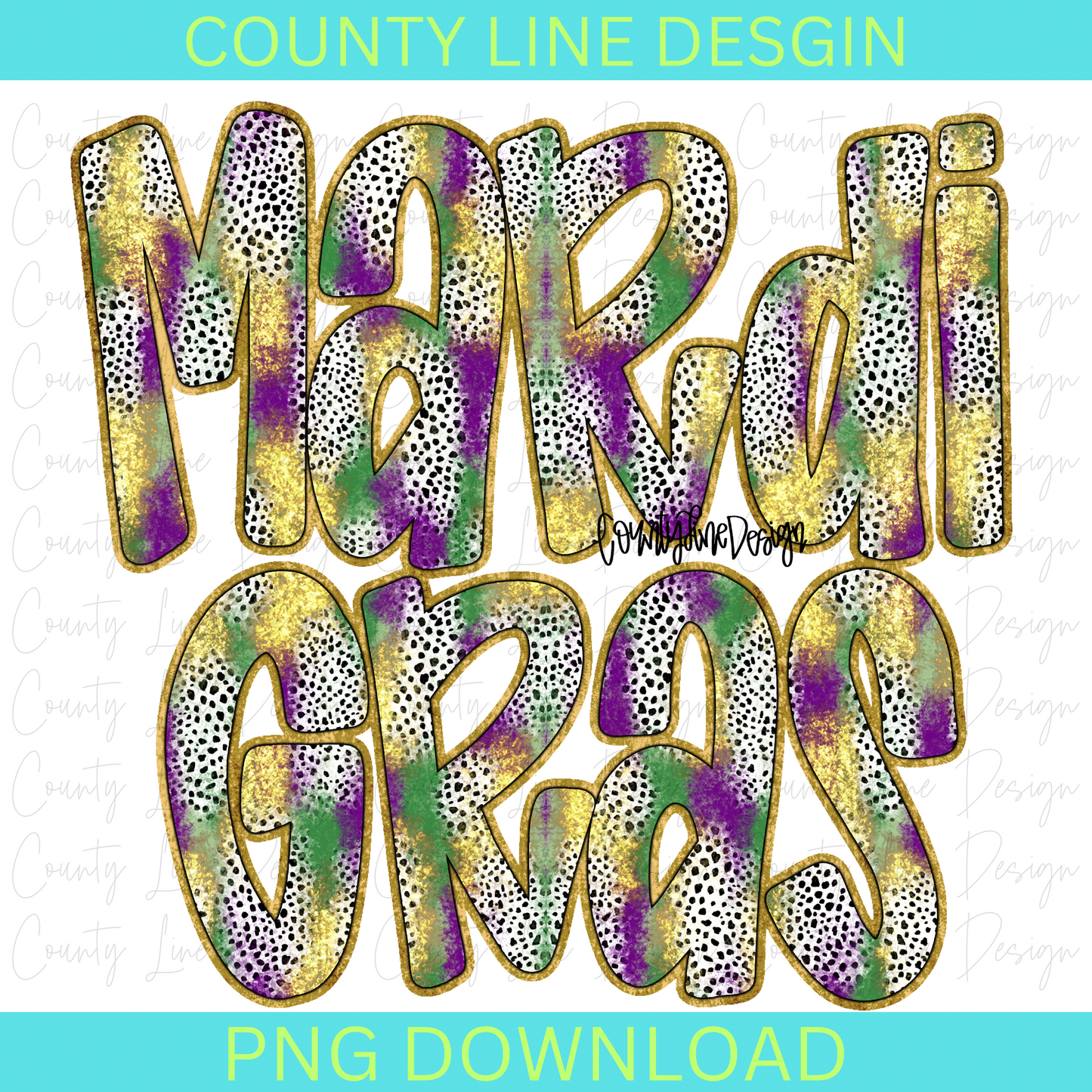 Mardi Gras Brush Stroke PNG