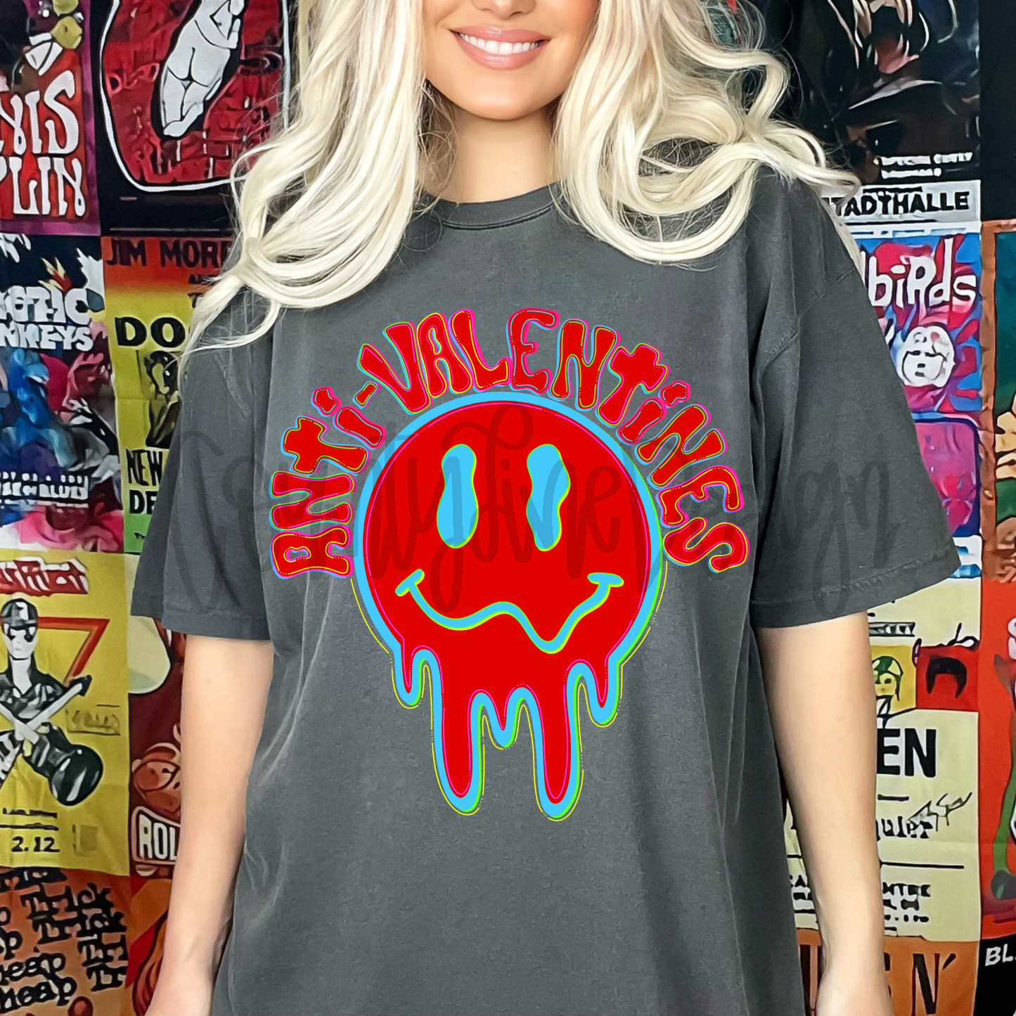 Anti-Valentines Red Smiley PNG