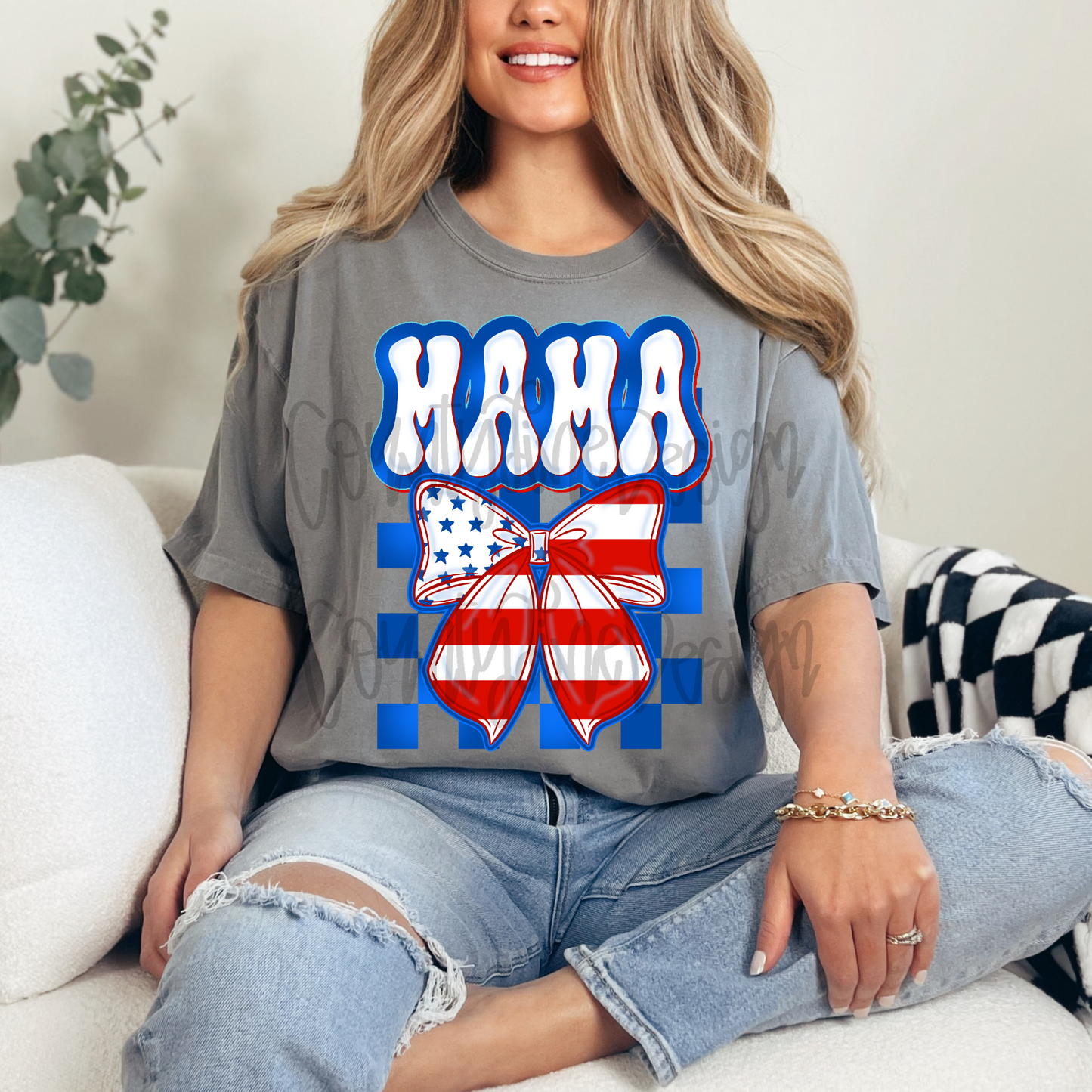Mama USA Bow PNG