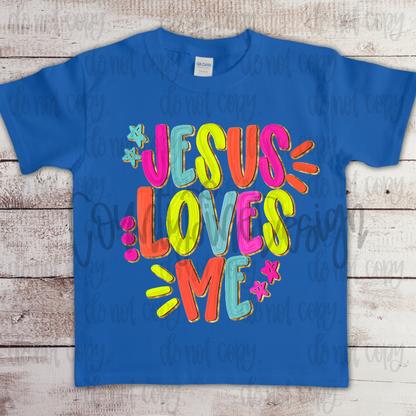Jesus Loves Me Pink PNG