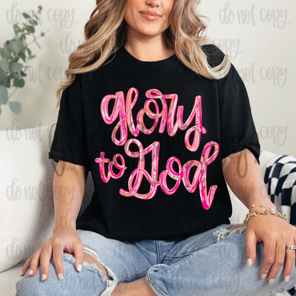 Glory to God painted PNG