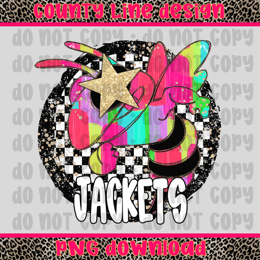 Jackets Neon Retro Mascot PNG