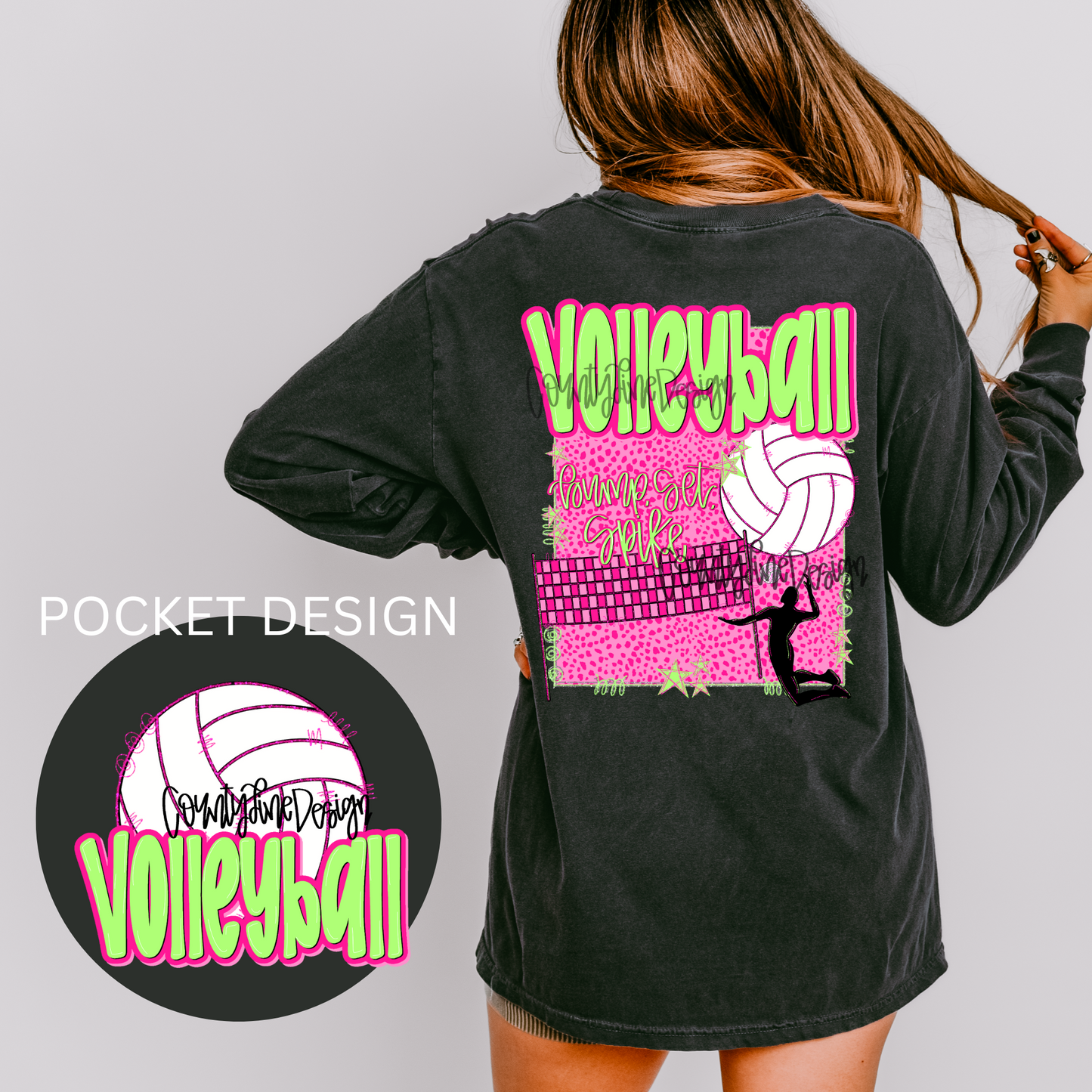 Volleyball Preppy PNG - POCKET DESIGN INCLUDED