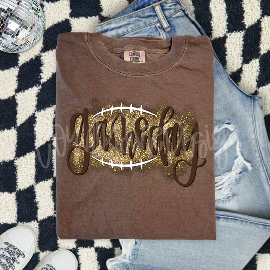 Football game day glitter PNG