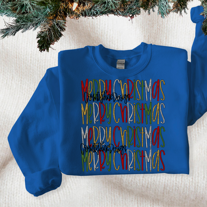 Merry Christmas Stacked PNG