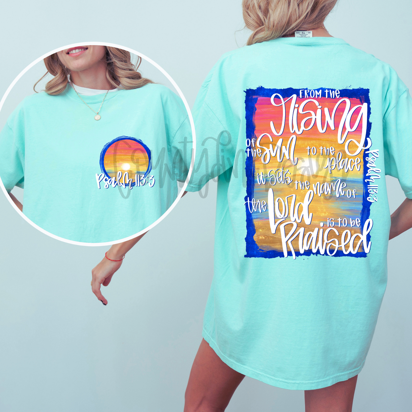 Psalm 113:3 Summer Sunset PNG