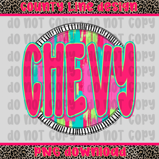 Chevy Neon Circle PNG