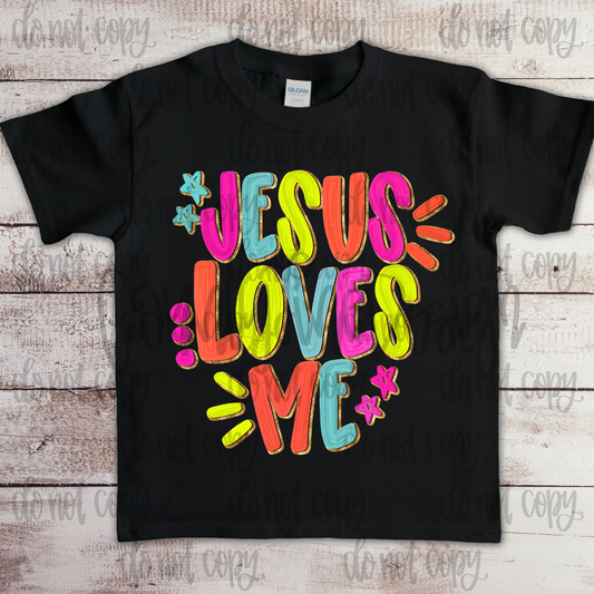 Jesus Loves Me Pink PNG