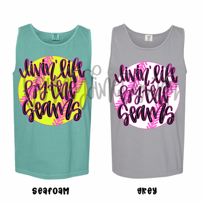 Livin life by the seams SOFTBALL PNG