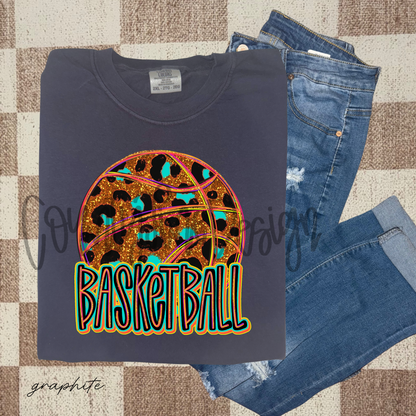Basketball Neon Leopard PNG