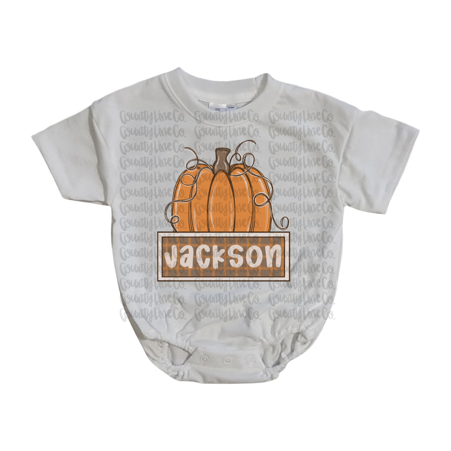 8/17 Orange pumpkin name plate