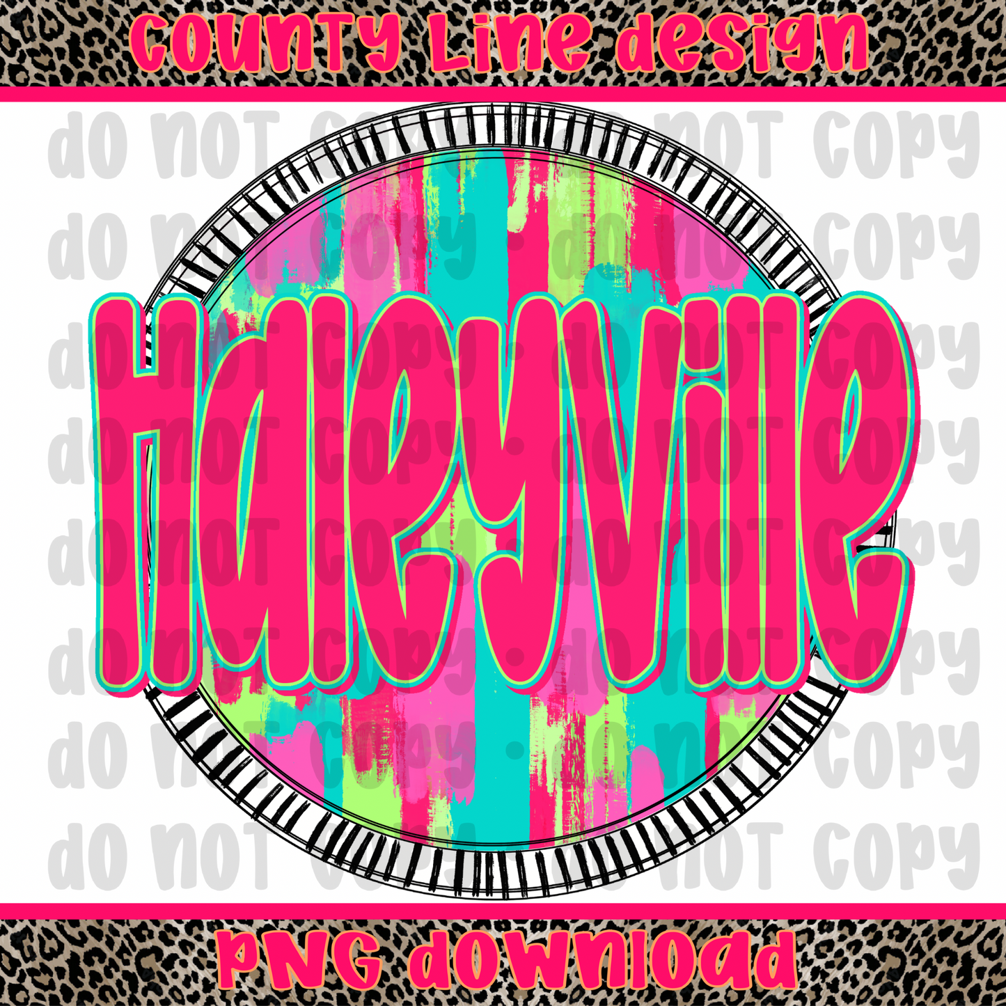 Haleyville Neon Circle PNG